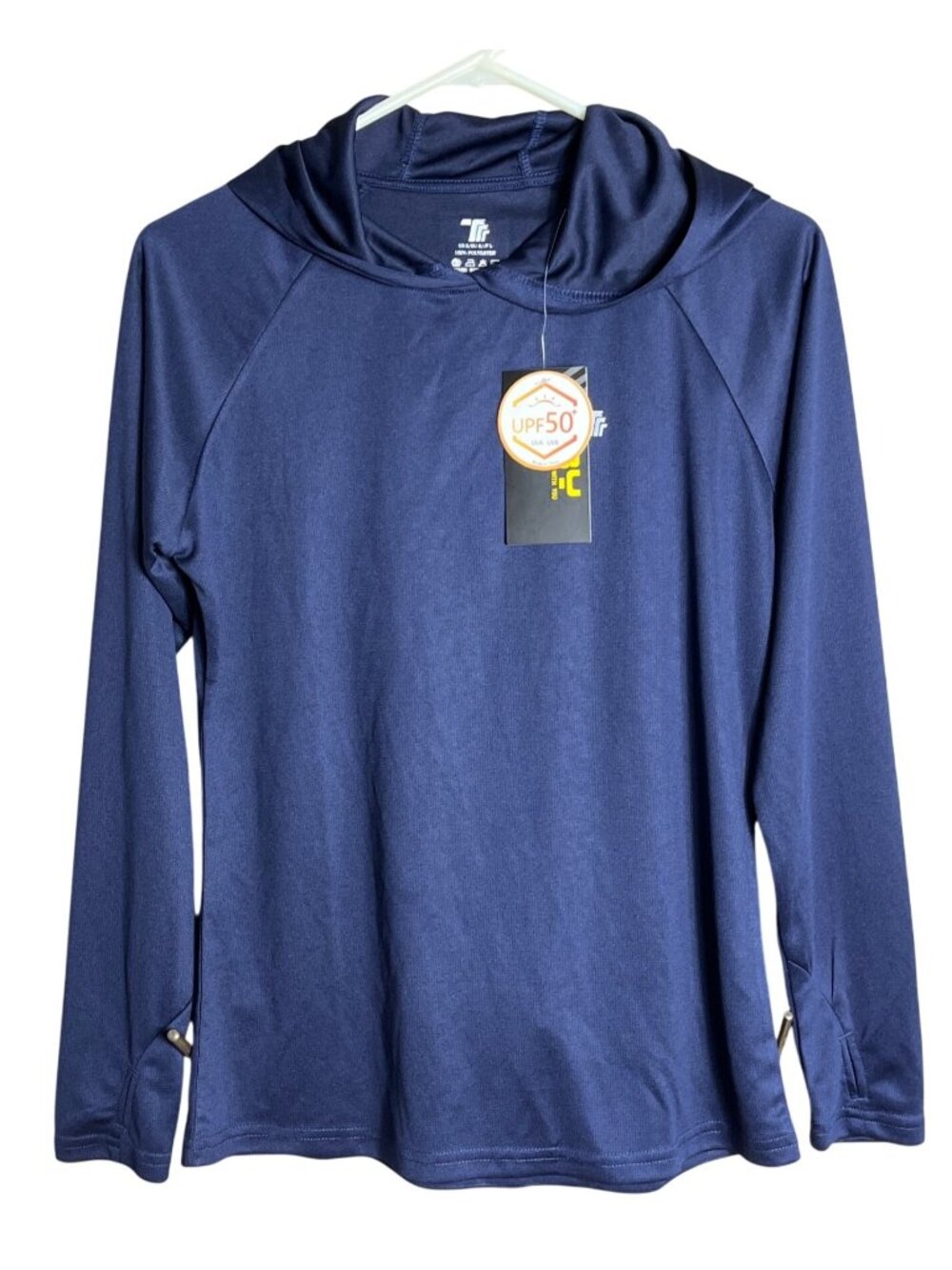 NWT TBY Performance Hoodie Navy UPF 50+ Outdoor Gorpcore Poly Unisex Mens S
